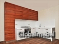 Кухонная мебель из шпона Тинео и МДФ эмали